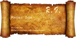 Reisz Ida névjegykártya